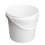 Image de Seau 10L blanc avec anse en plastique